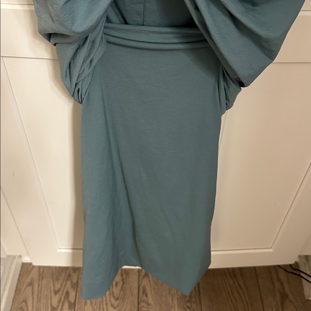 RICK OWENS Prong Ruched Body-Con Minidress - Mouthwash - Picture 12 of 14